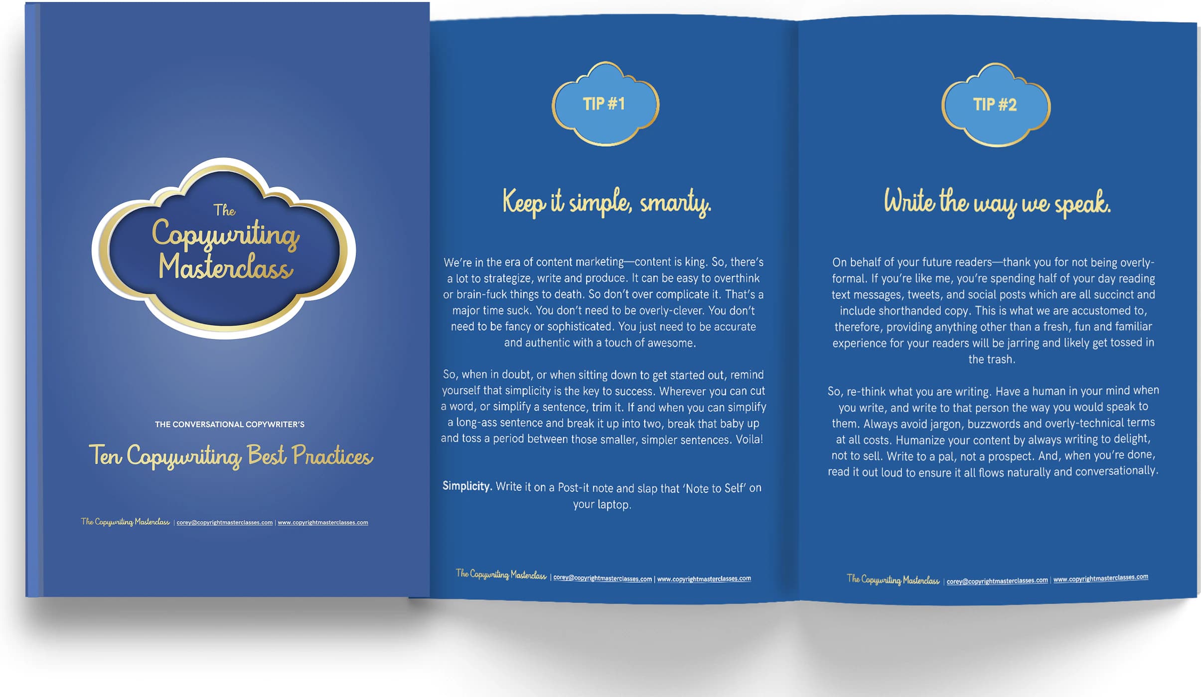 10 Copywriting Best Practices guide — printed booklet mockup