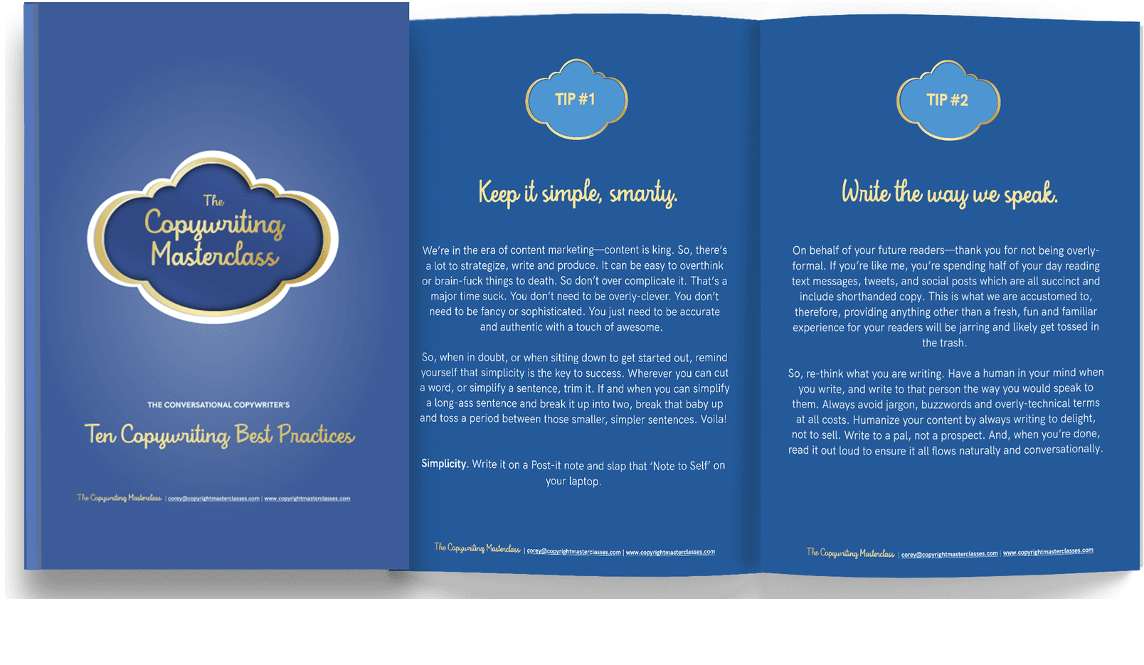 10 Copywriting Best Practices guide — printed booklet mockup