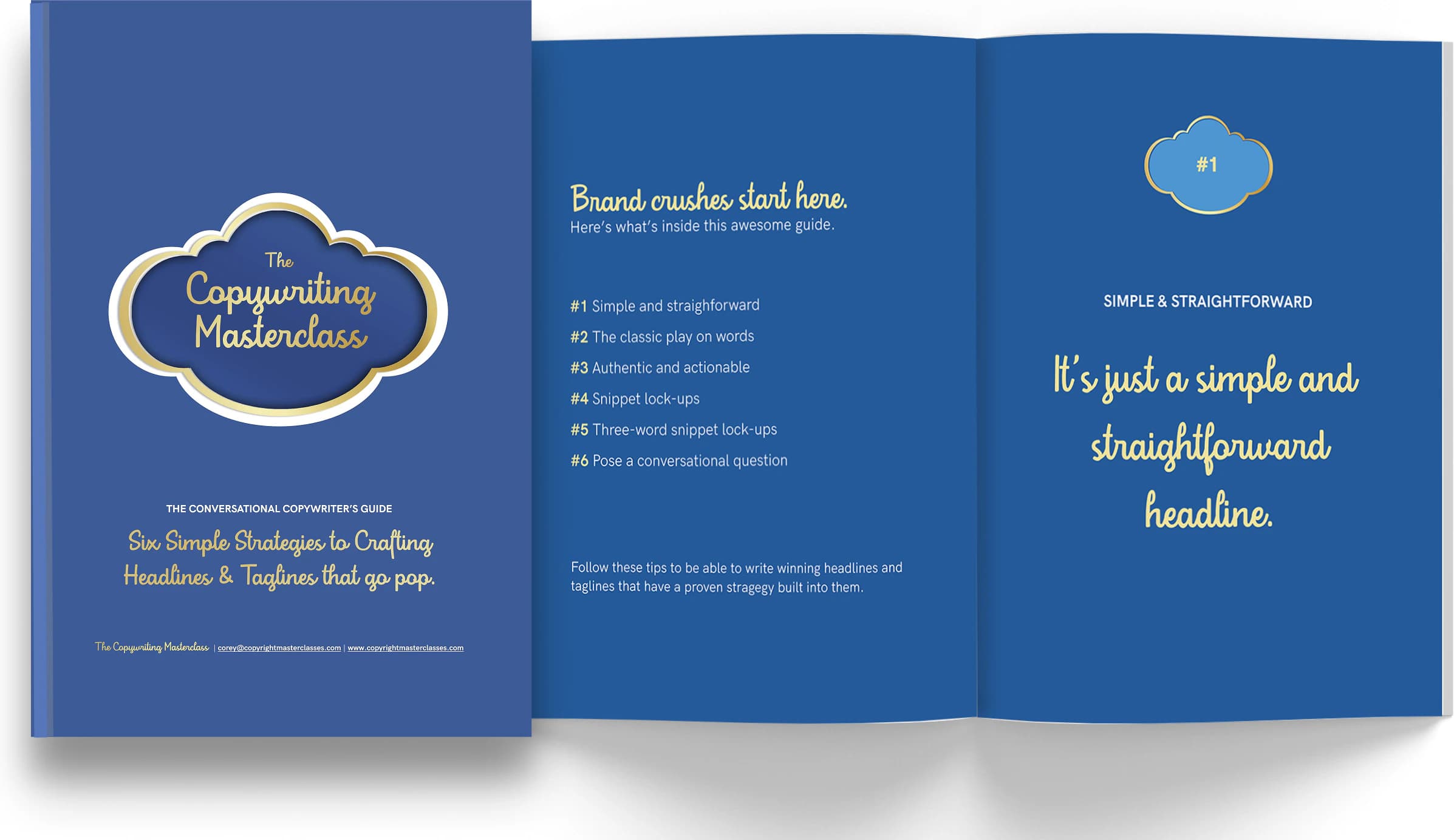 Crafting Headlines & Tag Lines That Go Pop guide — booklet mockup