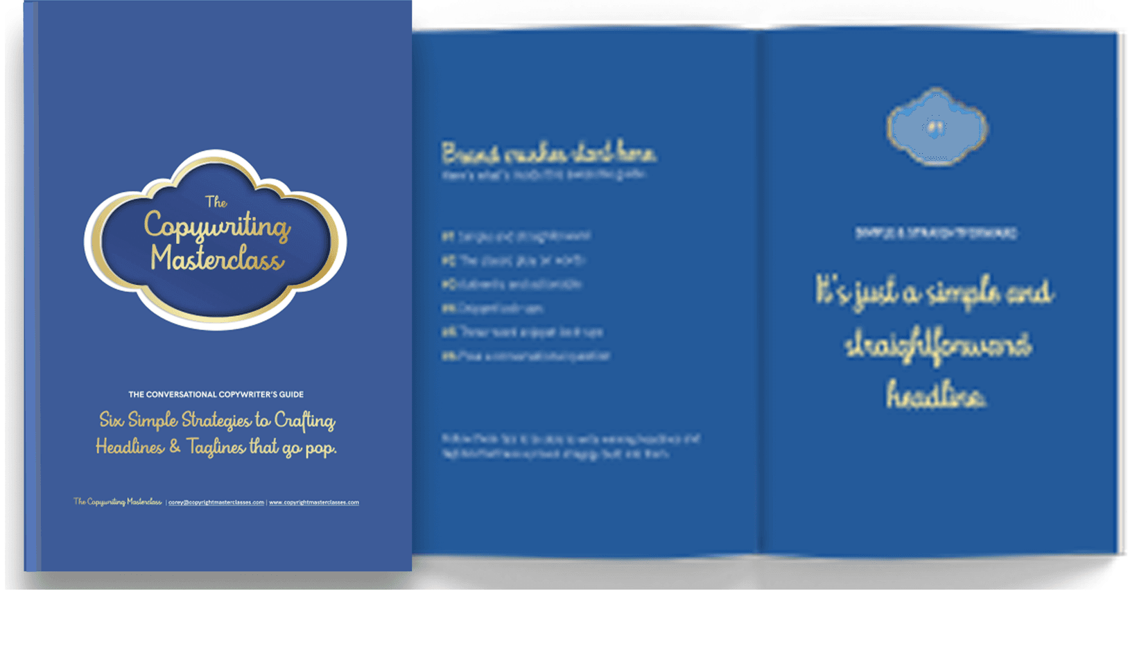 Crafting Headlines & Tag Lines That Go Pop guide — booklet mockup