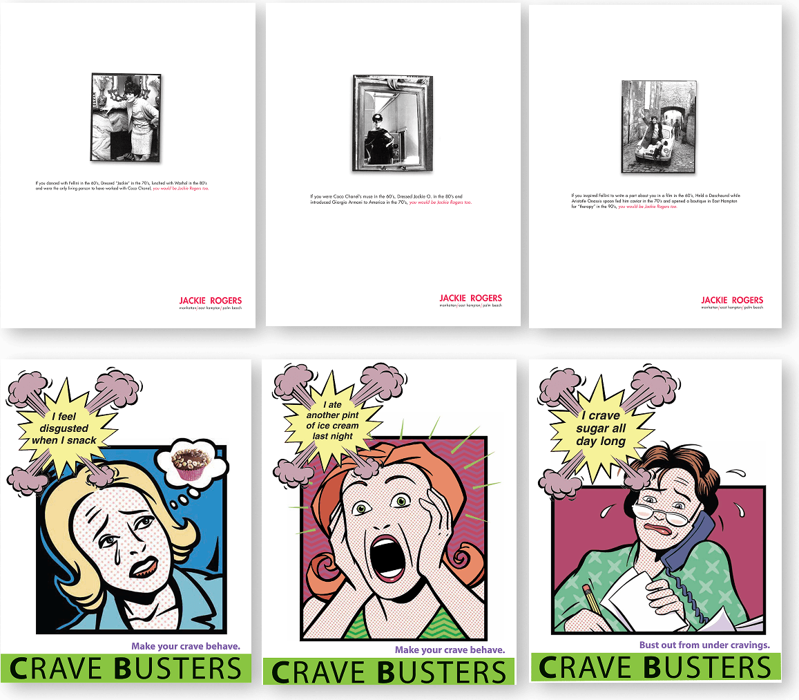 Avrett Free & Ginsberg print campaign work.