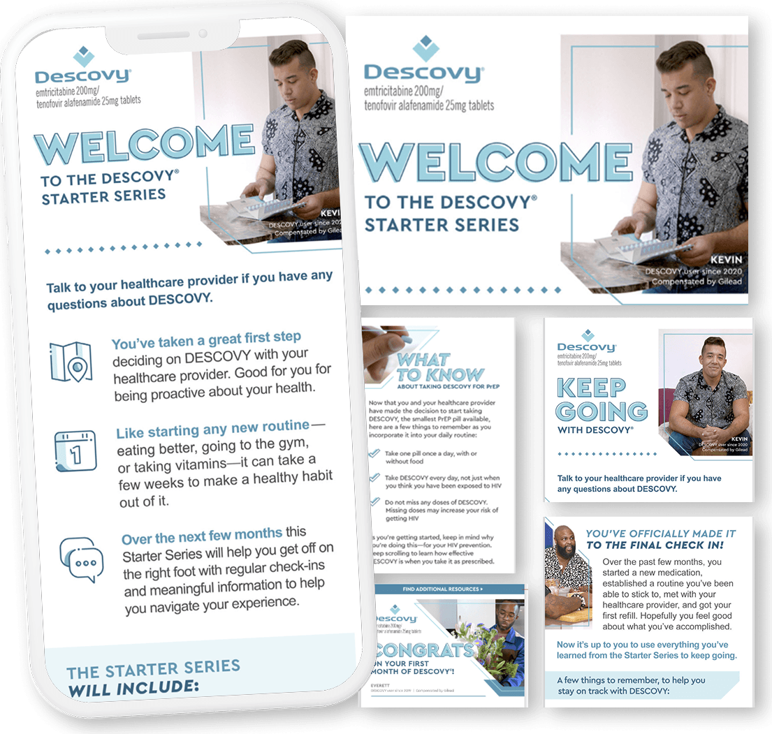 Digitas Health “Descovy for PrEP” starter-series campaign.