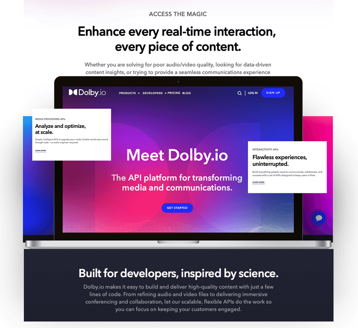 Dolby.io developer platform launch.