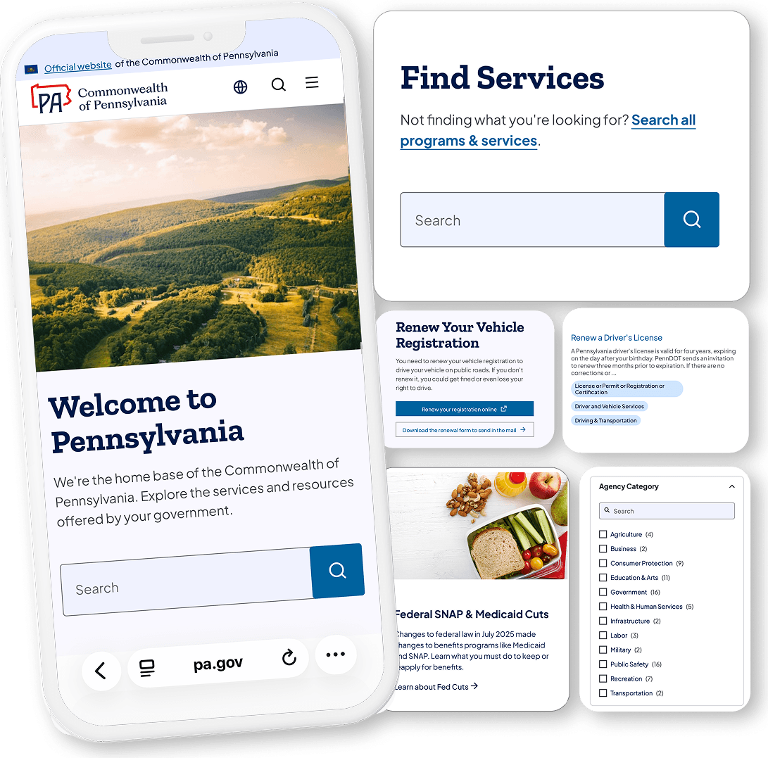 PA.Gov statewide site migration content work.